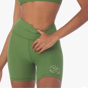 WeWoreWhat Olive Green Bike Shorts